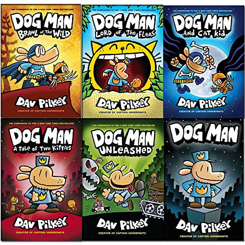 Stock image for Dav Pilkey Adventures of Dog Man Series 1-6 Books Collection Set (Dog Man, Unleashed, A Tale of Two Kitties, Dog Man and Cat Kid [Hardcover], Lord of the Fleas [Hardcover], Brawl of the Wild [Hardcove for sale by Lucky's Textbooks