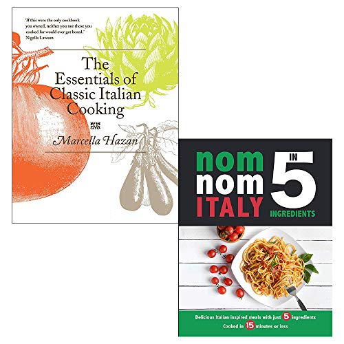 9789123787067: Essentials of Classic Italian Cooking [Hardcover], Nom Nom Italy In 5 Ingredients 2 Books Collection Set