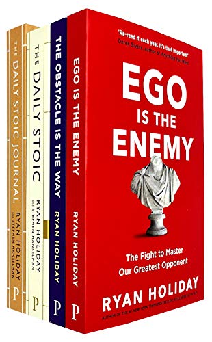 Stock image for Ryan Holiday 4 Books Collection Set (The Daily Stoic Journal [Hardcover], The Daily Stoic, The Obstacle Is The Way, Ego Is The Enemy) for sale by Revaluation Books