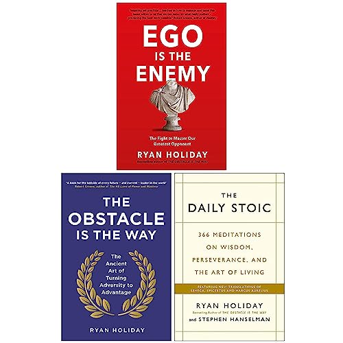 Stock image for Ryan Holiday Collection 3 Books Set (Ego is the Enemy, The Obstacle is the Way, The Daily Stoic) for sale by Books Unplugged