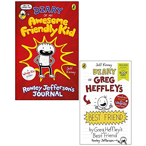 Stock image for Diary of an Awesome Friendly Kid, Diary of Greg Heffley's Best Friend World Book Day 2 Books Collection Set for sale by Revaluation Books