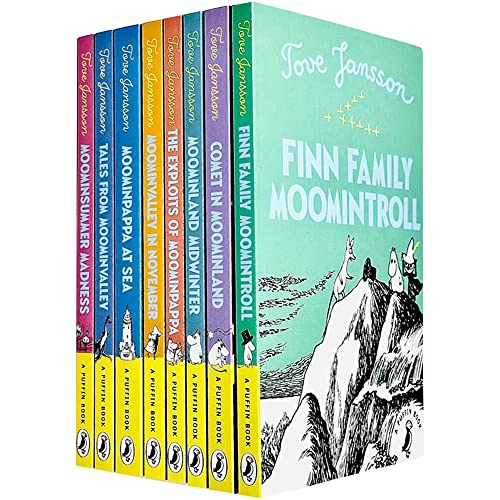 Imagen de archivo de Tove Jansson Moomin Collection 7 Books Set(The Exploits of Moominpappa,Tales from Moominvalley,Moominvalley in November,Moominsummer Madness,Moominland Midwinter,Comet in Moominland,Moominpappa atsea) a la venta por Revaluation Books