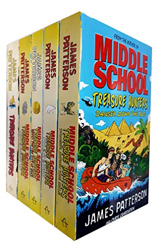 Stock image for Middle School Treasure Hunters Series Collection 5 Books Set by James Patterson (Treasure Hunters,Danger Down the Nile,Secret of the Forbidden City,Peril at the Top of the World. for sale by Revaluation Books