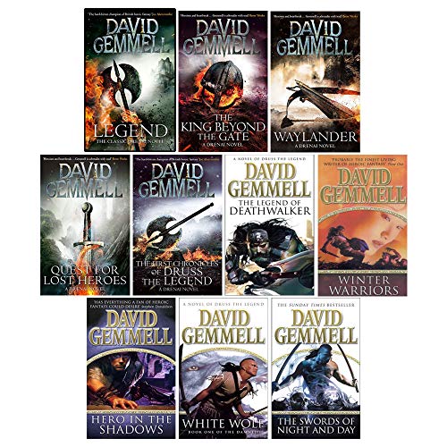 Stock image for David Gemmell Drenai Series 10 Books Collection Set (Legend Drenai,King Beyond The Gate,Waylander,Quest For Lost Heroes,First Chronicles,Legend of Deathwalker,Winter Warriors,Hero In The Shadows. for sale by GF Books, Inc.