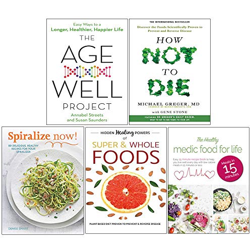 Imagen de archivo de The Age Well Project, How Not To Die, Tasty & Healthy, Hidden Healing Powers, Healthy Medic Food for Life 5 Books Collection Set a la venta por Revaluation Books
