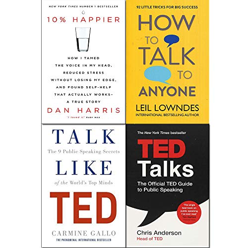 Stock image for How to Talk to Anyone, 10% Happier, Talk Like TED, TED Talks 4 Books Collection Set for sale by GF Books, Inc.