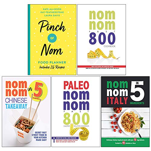 Stock image for Pinch of Nom Food Planner, Nom Nom Fast 800 Cookbook, Nom Nom Chinese Takeaway, Paleo Nom Nom Fast 800 Cookbook, Nom Nom Italy In 5 Ingredients 5 Books Collection Set for sale by Books Unplugged