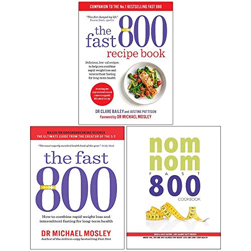 Stock image for Fast 800 Recipe Book, The Fast 800, Nom Nom Fast 800 Cookbook 3 Books Collection Set for sale by Revaluation Books