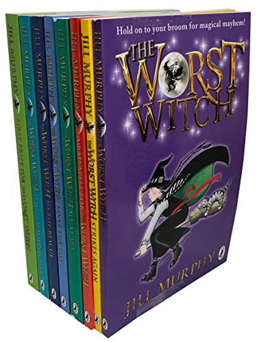 Stock image for The Worst Witch 8 Books Collection Set By Jill Murphy (The Worst Witch, Strikes Again, A Bad Spell, All At Sea, Saves The Day, To The Rescue, Wishing Star & First Prize) for sale by Books Unplugged