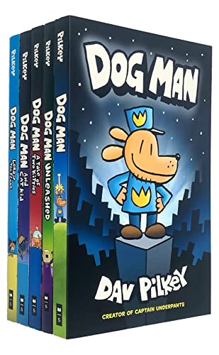 Stock image for Dog Man Series 7 Books Collection Set By Dav Pelkey (Dog Man, Unleashed, A Tale of Two Kitties, Dog Man and Cat Kid, Lord of the Fleas, Brawl of the Wild, For Whom the Ball Rolls [Hardcover]) for sale by Revaluation Books