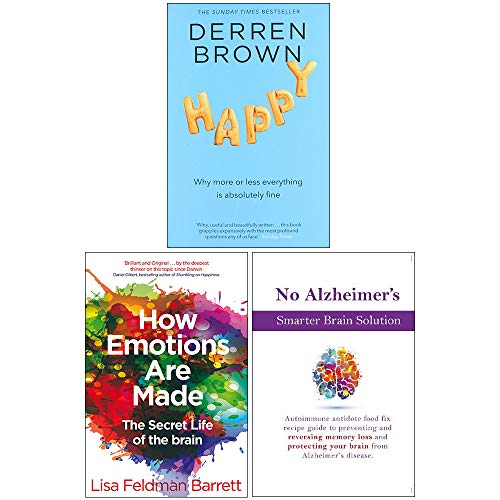 Stock image for Happy Derren Brown, How Emotions Are Made The Secret Life of the Brain, No Alzheimer's Smarter Brain Keto Solution 3 Books Collection Set for sale by GF Books, Inc.