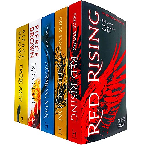 Stock image for The Red Rising Series Collection 5 Books Set By Pierce Brown (Red Rising, Golden Son, Morning Star, Iron Gold, Dark Age) for sale by Revaluation Books
