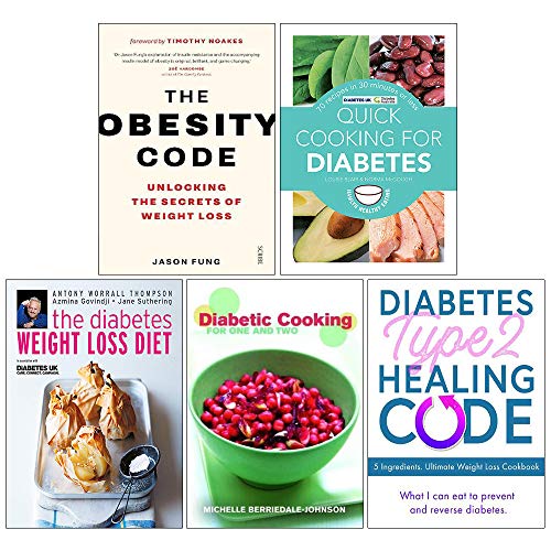 Stock image for The Obesity Code, Quick Cooking For Diabetes, The Diabetes Weight Loss Diet, Diabetic Cooking For One And Two, Diabetes Type 2 Healing Code 5 Books Collection Set for sale by Revaluation Books