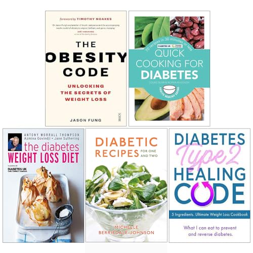 Stock image for The Obesity Code, Quick Cooking For Diabetes, The Diabetes Weight Loss Diet, Diabetic Cooking For One And Two, Diabetes Type 2 Healing Code 5 Books Collection Set for sale by Revaluation Books