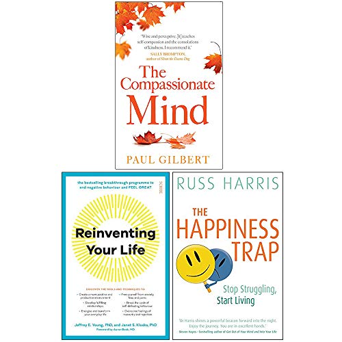 Stock image for The Compassionate Mind, Reinventing Your Life, The Happiness Trap 3 Books Collection Set for sale by dsmbooks