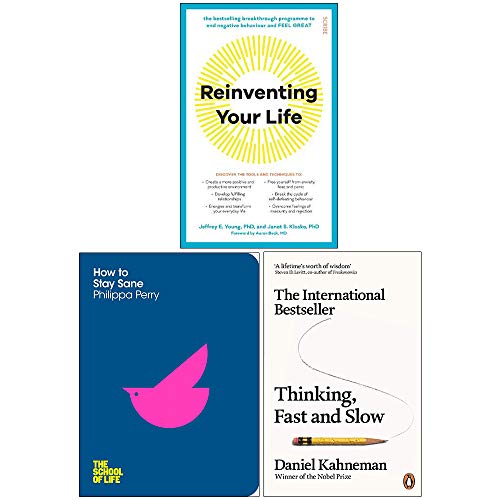 Beispielbild fr Reinventing Your Life, How To Stay Sane The School of Life, Thinking Fast and Slow 3 Books Collection Set zum Verkauf von Revaluation Books