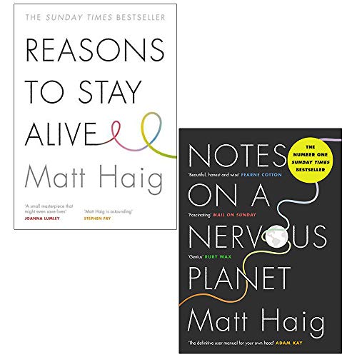 Stock image for Reasons to Stay Alive, Notes on a Nervous Planet 2 Books Collection Set By Matt Haig for sale by Revaluation Books