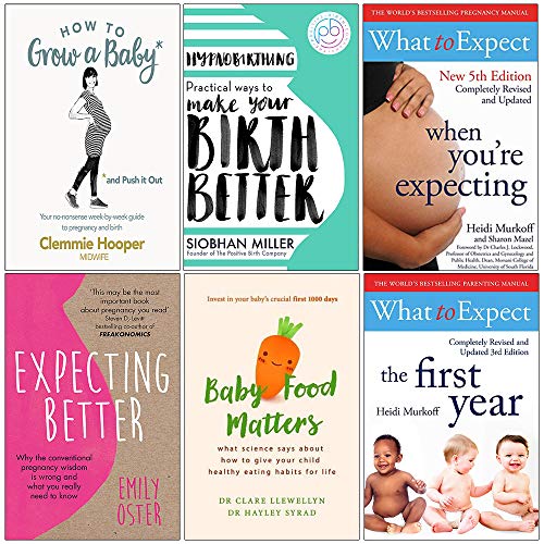 9789123888344: How to Grow a Baby and Push It Out, Hypnobirthing, What to Expect When You're Expecting, Expecting Better, Baby Food Matters, What to Expect The 1st Year 6 Books Collection Set