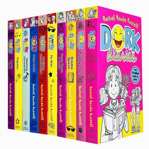 Imagen de archivo de Dork Diaries Series 10 Books Collection Set by Rachel Renee Russell (Dork Diaries, Party Time, Pop Star, Skating Sensation, Dear Dork, Holiday Heartbreak, Tv Star, Drama Queen, Puppy Love & Frenemies a la venta por GF Books, Inc.