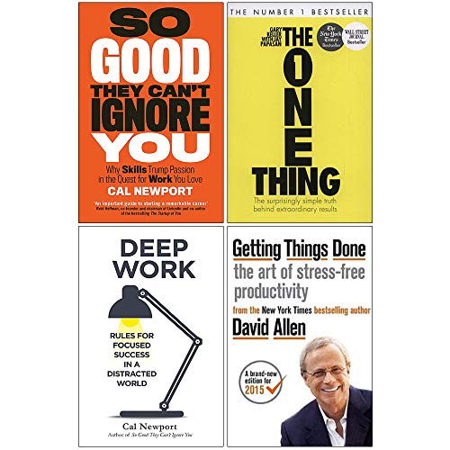 Beispielbild für So Good They Can't Ignore You, The One Thing, Deep Work, Getting Things Done 4 Books Collection Set zum Verkauf von Lucky's Textbooks