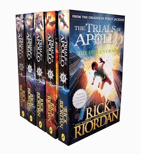 Stock image for Rick Riordan The Trials of Apollo Collection 4 Books Set (The Hidden Oracle, The Dark Prophecy, The Burning Maze, The Tyrant s Tomb [Hardcover]) for sale by Revaluation Books