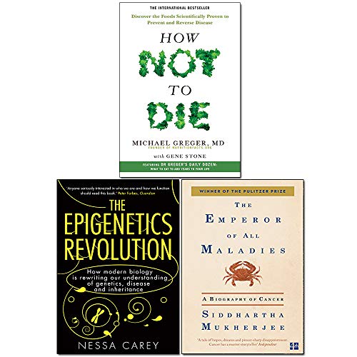 Imagen de archivo de How Not To Die, Emperor of All Maladies and Epigenetics Revolution 3 Books Collection Set a la venta por Books Unplugged