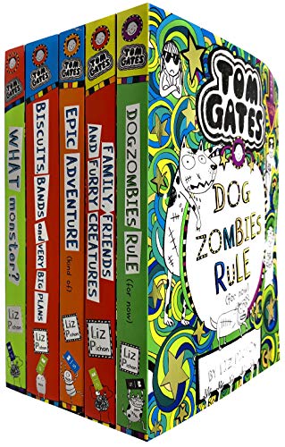 Stock image for Tom Gates Series 3: 5 Books Collection Set By Liz Pichon (Dogzombies Rule, Family Friends and Furry Creatures, Epic Adventure (kind of), Biscuits Bands and Very Big Plans, What Monster [Hardcover]) for sale by Revaluation Books