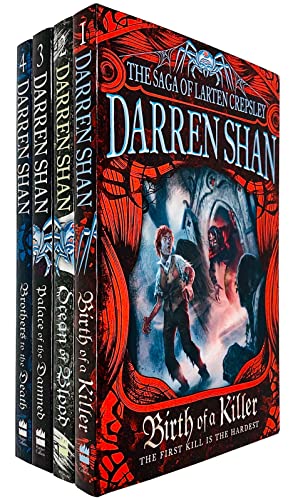 Beispielbild fr Darren Shan The Saga of Larten Crepsley Series 4 Books Collection Set (Birth of a Killer, Ocean of Blood, Palace of the Damned, Brothers to the Death) zum Verkauf von Revaluation Books