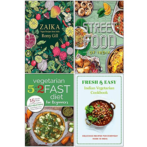 Stock image for Zaika [Hardcover], Fresh & Easy Indian Street Food, Vegetarian 5 2 Fast Diet for Beginners, Fresh & Easy Indian Vegetarian Cookbook 4 Books Collection Set for sale by Revaluation Books