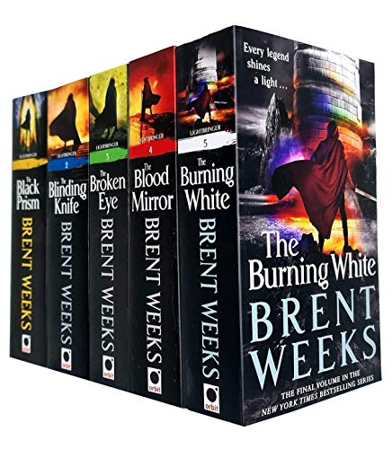 Beispielbild fr Brent Weeks 5 Books Collection Set (The Black Prism, The Blinding Knife, The Broken Eye, The Blood Mirror, The Burning White) zum Verkauf von Unique Books For You