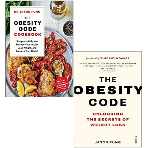 Stock image for Dr Jason Fung 2 Books Collection Set The Obesity Code Cookbook, The Obesity Code for sale by Revaluation Books