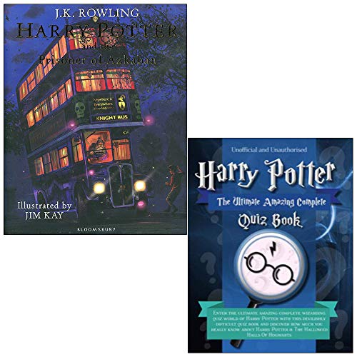 Stock image for Harry Potter and the Prisoner of Azkaban: Illustrated Edition (Harry Potter Illustrated Edtn) & Unofficial Harry Potter - The Ultimate Amazing Complete Quiz Book 2 Books Collection Set for sale by GF Books, Inc.