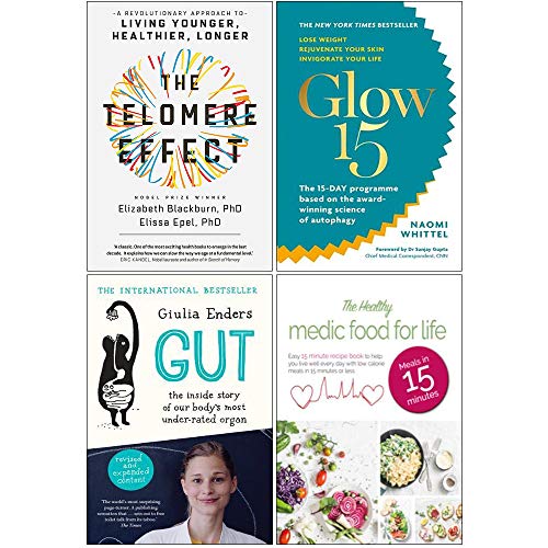 9789123951222: The Telomere Effect, Glow15, Gut & The Healthy Medic Food for Life 4 Books Collection Set
