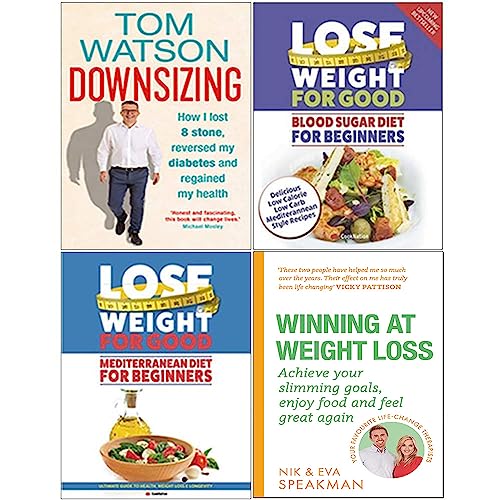 Stock image for Downsizing [Hardcover], Lose Weight For Good Blood Sugar Diet For Beginners, Lose Weight For Good Mediterranean Diet For Beginners, Winning at Weight Loss 4 Books Collection Set for sale by Revaluation Books
