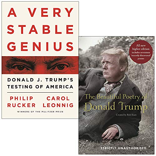 Stock image for A Very Stable Genius: Donald J. Trump's Testing of America & The Beautiful Poetry of Donald Trump 2 Books Collection Set for sale by Revaluation Books