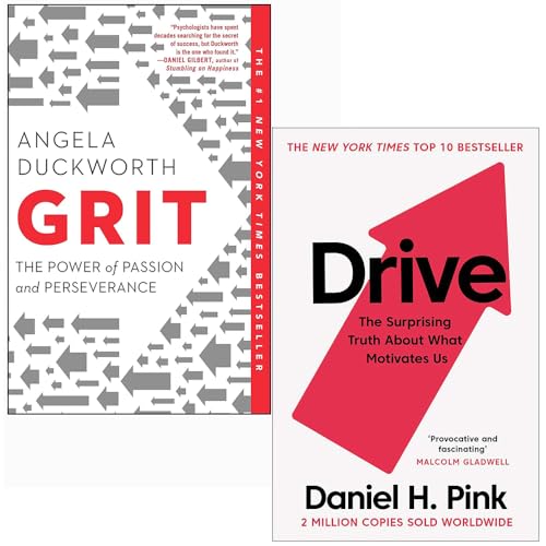9789123963065: Grit Why passion and resilience are the secrets to success & Drive The Surprising Truth About What Motivates Us 2 Books Collection Set