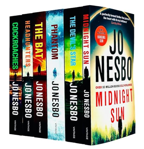 Stock image for Jo Nesbo 8 Books Collection Set (The Bat, Headhunters, Cockroaches, The Devil's Star, Macbeth, Phantom, Midnight Sun, Blood On Snow) for sale by Byrd Books