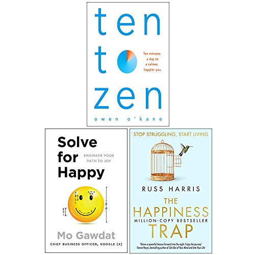 Stock image for Ten To Zen, Solve For Happy, The Happiness Trap 3 Books Collection Set for sale by GF Books, Inc.