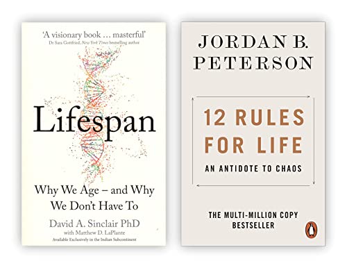 Beispielbild fr Lifespan Why We Age and Why We Don?t Have To By Dr David A. Sinclair and 12 Rules for Life An Antidote to Chaos By Jordan B. Peterson 2 books Collection Set zum Verkauf von Ergodebooks