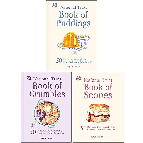 Stock image for The National Trust Book of Puddings, The National Trust Book of Crumbles, The National Trust Book of Scones 3 Books Collection Set for sale by Books Unplugged