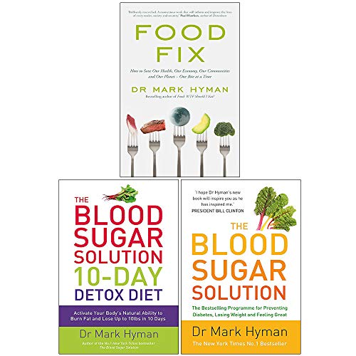 Imagen de archivo de Mark Hyman Collection 3 Books Set (Food Fix, The Blood Sugar Solution 10-Day Detox Diet, The Blood Sugar Solution) a la venta por Revaluation Books