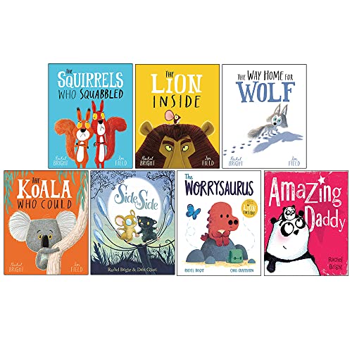 Stock image for Rachel Bright Collection 7 Books Set (The Koala Who Could, The Squirrels Who Squabbled, The Way Home For Wolf, The Lion Inside, Side by Side, The Worrysaurus, Amazing Daddy) for sale by GoldBooks