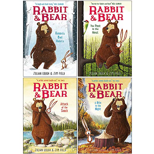 Stock image for Rabbit and Bear Series 4 Books Collection Set By Julian Gough (Rabbit's Bad Habits, The Pest in the Nest, Attack of the Snack, A Bite in the Night) for sale by GF Books, Inc.