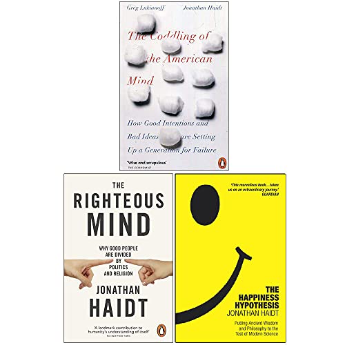 Imagen de archivo de Jonathan Haidt Collection 3 Books Set (The Coddling of the American Mind, The Righteous Mind, The Happiness Hypothesis) a la venta por Books Unplugged