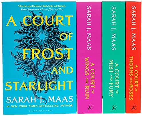 Stock image for A Court of Thorns and Roses Series Sarah J. Maas 4 Books Collection Set (A Court of Thorns and Roses, A Court of Mist and Fury, A Court of Wings and Ruin, A Court of Frost and Starlight) for sale by GF Books, Inc.