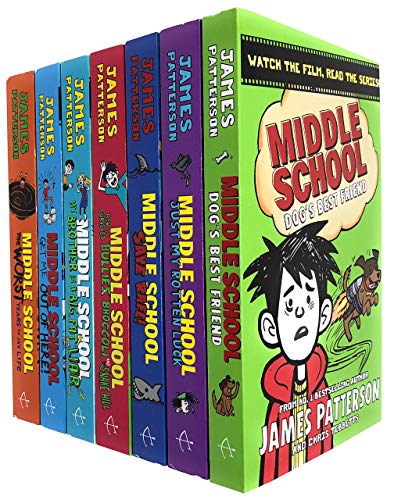 Stock image for Middle School 7 Books Collection Set by James Patterson (Dogs Best Friend, Just My Rotten Luck, Save Rafe, My Brother Is A Big Fat Liar & MORE!) for sale by GF Books, Inc.