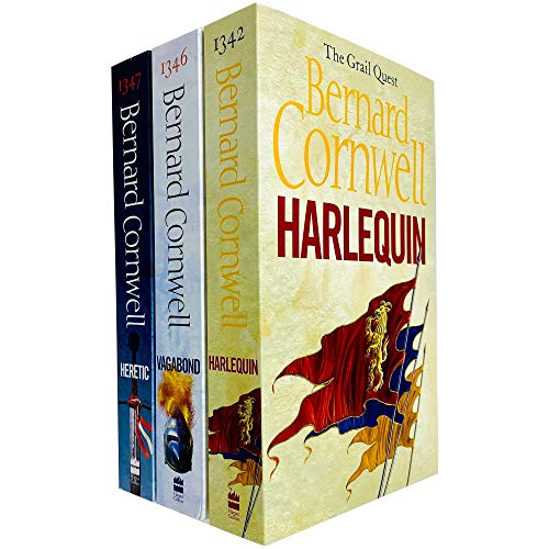 Beispielbild fr The Grail Quest Complete Trilogy Series 3 Books Set by Bernard Cornwell (Harlequin, Vagabond & Heretic) zum Verkauf von Books Unplugged