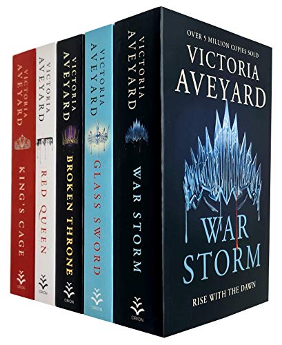 Stock image for Victoria Aveyard Red Queen Series 5 Books Collection Set (Red Queen, Glass Sword, King'S Cage, War Storm, Broken Throne) for sale by GF Books, Inc.