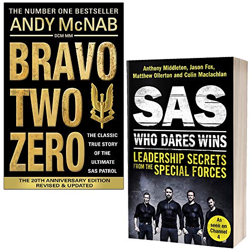 Stock image for Bravo Two Zero By Andy McNab & SAS Who Dares Wins Leadership Secrets from the Special Forces By Anthony Middleton 2 Books Collection Set for sale by GF Books, Inc.