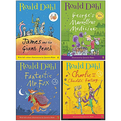 9789124037819: Roald Dahl Collection 4 Books Set (James and the Giant Peach, George's Marvellous Medicine, Fantastic Mr Fox, Charlie and the Chocolate Factory)